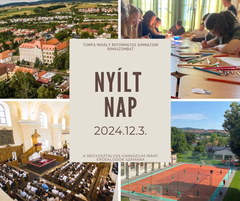 Nyílt nap a Tompa Mihály Református Gimnáziumban